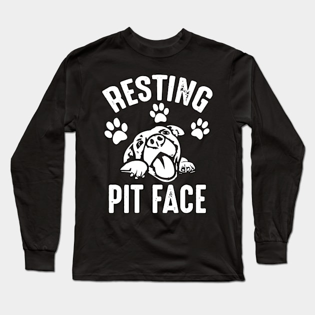 resting pit face Long Sleeve T-Shirt by Dermotstore